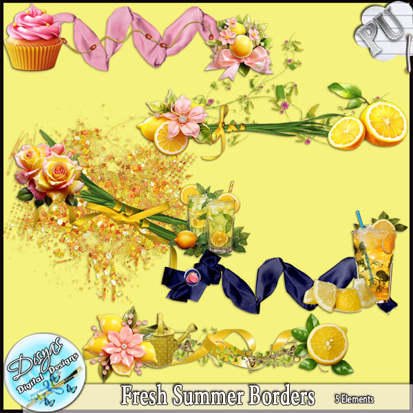 FRESH SUMMER BORDERS - TAGGER SIZE by Disyas - Click Image to Close